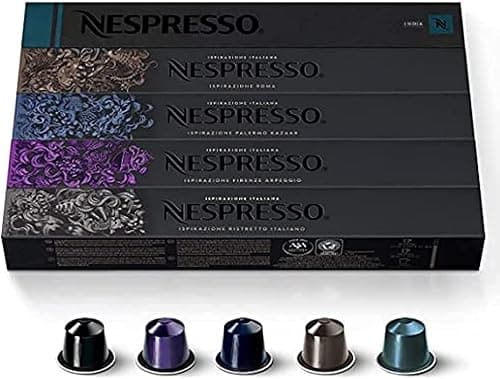 Nespresso 50 Nespresso Capsules Original Line Espresso Coffee Capsules (Arpeggio, Roma, Ristretto, Kazaar, India, 10 pods each, 50 Servings) on Amazon.ae - Price Tracker