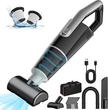 Car Vacuum Cleaner, Handheld Vacuum Cordless, 8000Pa Powerful Car Vacuum Cleaner, Light Weight Portable Car Hoover, USB Fast Charge with 4 Nozzels, 3 HEPA Fliters, Car Home Cleaning Pets - Amazon.sa Price Tracker