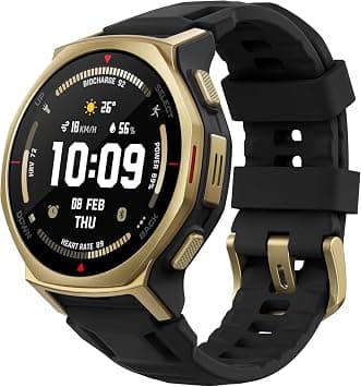 Amazfit T-Rex 3 Pro Outdoor Smartwatch 44 mm Sapphire AMOLED Torch, Titanium Bezel, Dual Band GPS, Offline Maps, Up to 17 Days Battery, 10 ATM, 180+ Sports Modes, Android & iPhone, Black Gold on Amazon.sa - Price Tracker