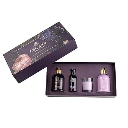 Carlton London Women Escape Luxury Bath and Body Care Gift Set | Body Wash, Body Lotion, EDP Perfume, Scented Candle | Pack of 4 - 430ml | gift for women | 100% Vegan on Amazon.ae - Price Tracker