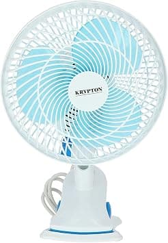 Krypton Table Fan, 8 Inch, Blue/White on Amazon.ae - Price Tracker