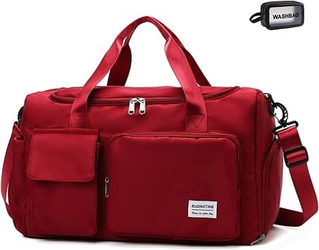 BEULPTN Small Gym Bag for Women, Waterproof Travel Duffle Bag Carry On Weekender Bag with Shoe Compartment & Wet Pocket, 06#Red on Amazon.ae - Price Tracker