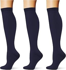 (3 pairs) Compression Socks 20-30 mmHg Long Knee High Socks for Women Men Support Athletic Travel Daily Wear - متتبع أسعار Amazon.sa