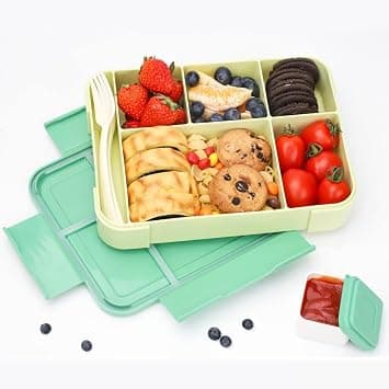 TERRIFI Bento Box, Leak-Proof Lunch Box 45OZ, Lunch Containers for Adult Food Storage Container with Leak-proof Silicone Ring Suitable for Microwave Dishwasher (Green) on Amazon.ae - Price Tracker