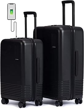 MOKOBARA Iconic Range The Set of 2 Luggage 58cms + 69cms | Cabin & Medium Size German Makrolon Polycarbonate Hard Sided Suitcase Trolley with 8 Hinomoto Wheels – Money Moves (Black) on Amazon.ae - Price Tracker