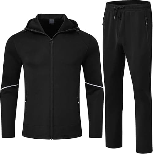 TBMPOY Men's Tracksuits Hoodied 2 Piece Track Suits Set Full Zip Up Warm Jogging Sports Sweatsuits on Amazon.ae - Price Tracker