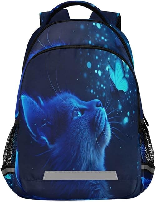 Cute Kitty Cat With Butterfly Backpacks Travel Laptop Daypack School Book Bag for Men Women Teens Kids على Amazon.ae - متتبع الأسعار