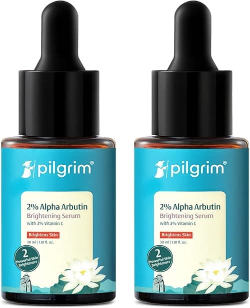 Pilgrim Korean 2% Alpha Arbutin&3% Vitamin C Brightening Face Serum For Glowing Skin|Alpha Arbutin Face Serum|All Skin Types|Men&Women|Korean Skin Care|Vegan&Cruelty-Free|60 Ml(Pack Of 2) on Amazon.ae - Price Tracker