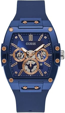 GUESS Men's Trend Casual Tonneau Diamond 43mm Watch – Black Dial Stainless Steel Case & Bracelet على Amazon.ae - متتبع الأسعار