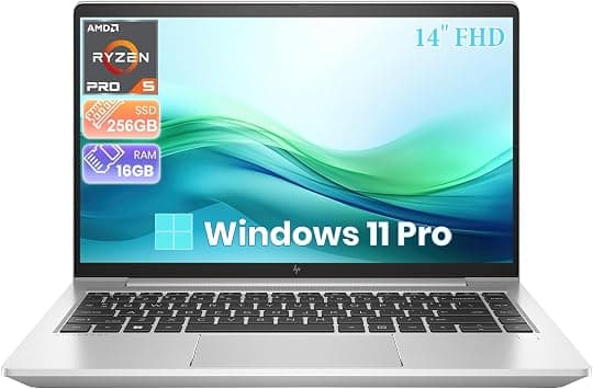 HP EliteBook 645 G10 Laptop, 14" FHD IPS, AMD Ryzen 5 PRO 7530U (up to 4.5GHz), 16GB DDR4 RAM, 256GB SSD, Windows 11 Pro, Wi-Fi 6, Backlit Keyboard, USB-C (Refurbished) على Amazon.ae - متتبع الأسعار