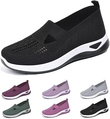 dubuto Women's Walking Shoes Wove Breathable Soft Orthopedic Diabetic Comfortable Sneakers for Women Indoor Outdoor Casual Athletic Work Shoes on Amazon.ae - Price Tracker