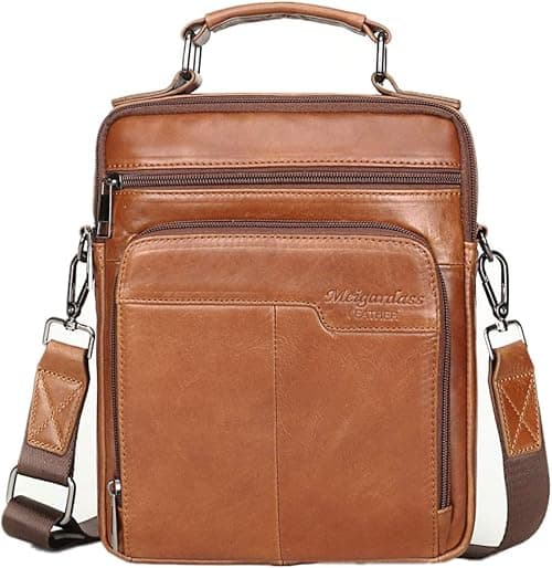 Men's Genuine Leather Messenger Shoulder Bag Handbag CrossBody Briefcase on Amazon.ae - Price Tracker