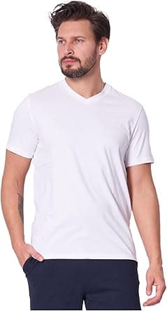 Calvin Klein Mens SS SMOOTH CTTN SOLID VNECK TEE S/S T-Shirt (pack of 1) on Amazon.ae - Price Tracker