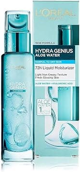 L’Oréal Paris Hydra Genius Aloe Water & Hyaluronic Acid 72H Liquid Moisturizer, Normal To Dry Skin, 70 Ml on Amazon - Best Deal Finder