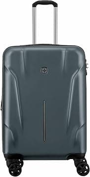 Wenger Ryon 54cm Shark Color Cabin Trolley With 4 Spinner Wheels, Polycarbonate Hard Shell, Expandable, TSA Lock, Front Loading, Smart Tech Design, 5-Year Warranty on Amazon - Best Deal Finder