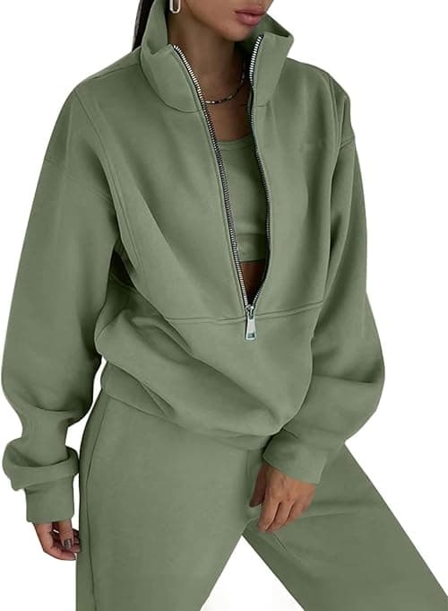 Eisctnd 2-Piece Fleece Sweatsuit Set for Women, Long-Sleeved Sweatshirt and Jogging Pants, Tracksuit, 2026, Trendy on Amazon.ae - Price Tracker