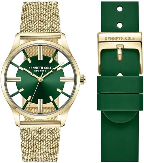 Kenneth Cole New York 34.5mm Quartz Women's Watch with Interchangeable Stainless Steel & Rubber Strap on Amazon.ae - Price Tracker