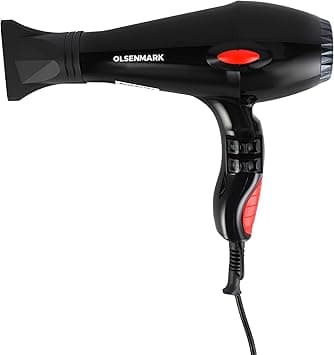 Olsenmark 2200W Hair Dryer- OMH4093 | High-Speed Quick Drying, 2 Heat & 2 Speed Settings, Quiet Operation, Salon-Style Blow-Dry at Home, Ergonomic Design, Black on Amazon.ae - Price Tracker