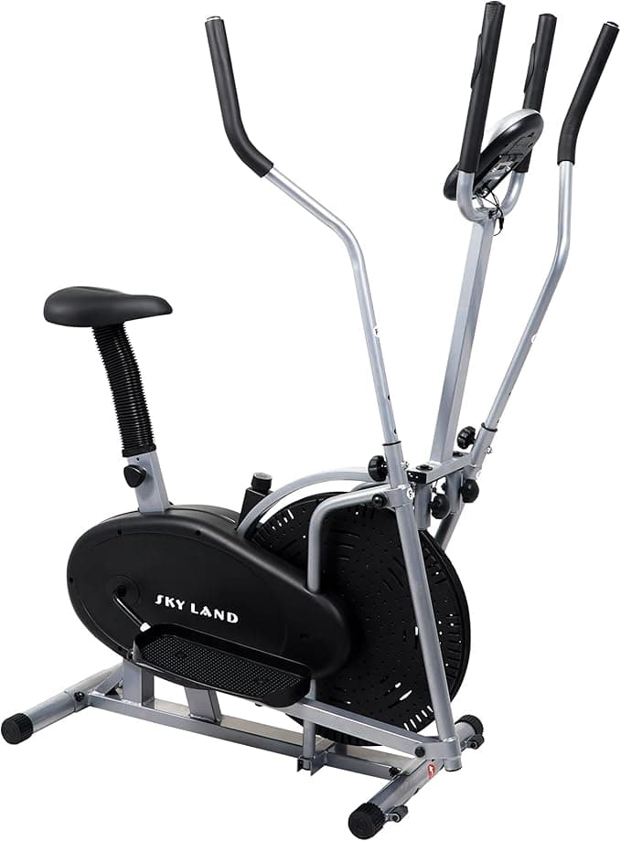 SKY LAND Exercise Bike for Home, Elliptical Orbitrek Cross Trainer with Adjustable Resistance, LCD Monitor, Full-Body Cardio Fitness Machine on Amazon.ae - Price Tracker