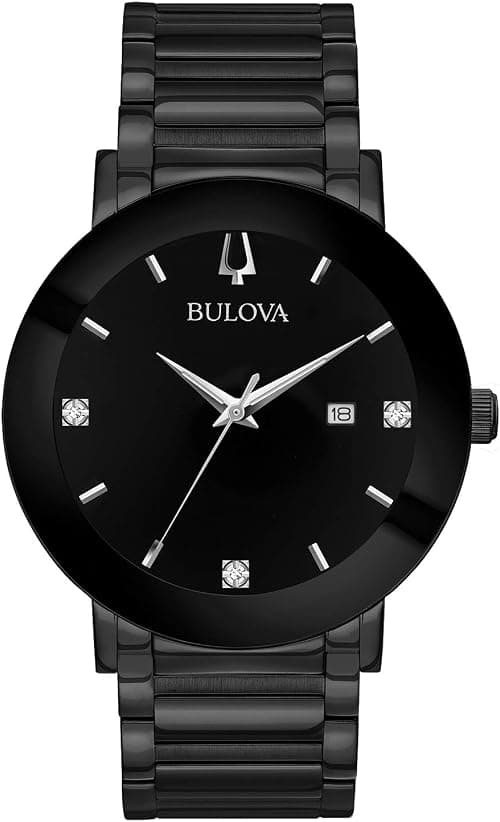 Bulova Men's 3-Hand Quartz Watch with Diamond Dial and Edge to Edge Crystal on Amazon.ae - Price Tracker