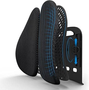SKADE Support Lumbar Pillow for Office Chair, Ergonomic Office Chair Back Cushion for Car, Five Height Adjustable, Breathable Lower Back Support, Back Pain Relief, Removable 3D Mesh على Amazon.ae - متتبع الأسعار