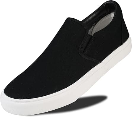 Men's Sneakers Classic Low Top Slip On Shoes Wide Canvas Skate Loafers Sneakers with Soft Insole Causal Dress Shoes for Men Comfortable Walking Shoes Slip on Sneakers for Men on Amazon.ae - Price Tracker
