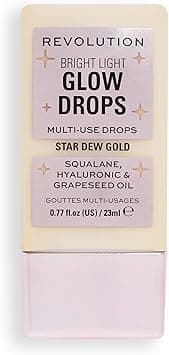 Revolution, Bright Light Glow Highlighter Drops, Liquid Highlighter for Face, Infused with Hyaluronic Acid, Vegan & Cruelty-Free, Star Dew, 0.77 fl oz on Amazon.ae - Price Tracker