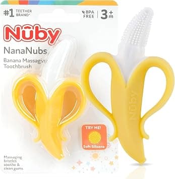 Nuby Nananubs Banana Massaging Teether, Yellow (Pack of 16) على Amazon.ae - متتبع الأسعار