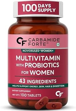 Carbamide Forte Multivitamin Tablets for Women | Multivitamins for Women's Wellness | Multivitamin Womens with 43 Ingredients | Women Vitamin for Energy & Health-100 Veg Tablets على Amazon.ae - متتبع الأسعار