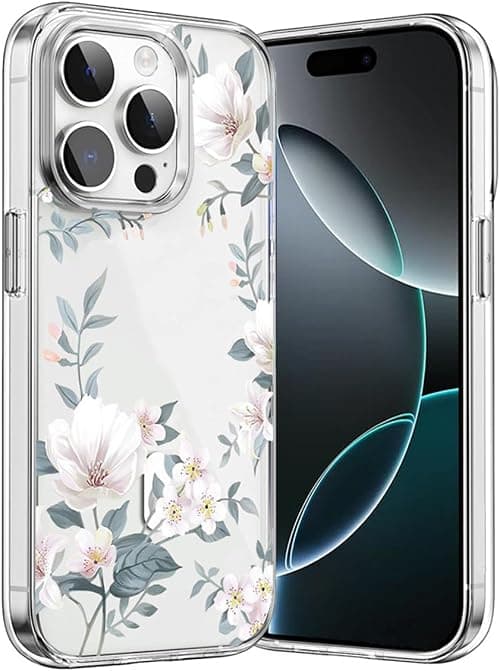 Clear Case for iPhone 11, Women Floral Pattern Design Shockproof TPU Bumper Phone Case for iPhone 11 Flowers Protective Phone Case (White, 11) on Amazon.ae - Price Tracker