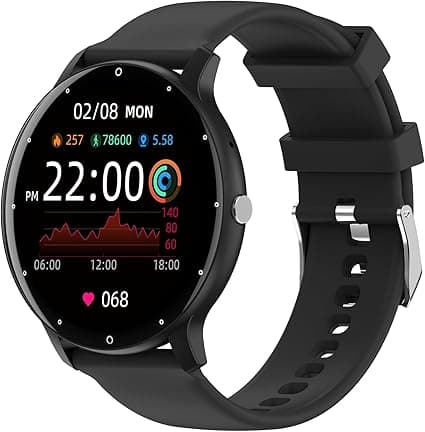 Smartwatch with Answer/Make Calls - 1.28" Smart Watch for Men Women, Ultra-thin Design, Fitness Tracker, activity tracker, Compatible with Android & iOS (Black) on Amazon.ae - Price Tracker