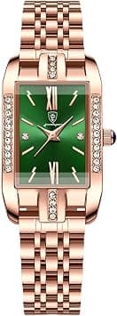 Excefore Women Watches Analog Quartz Watches with Stainless Steel Strap Rectangular Case Ladies Watches Fashion Rhinestone Wrist Watch for Ladies Girls Women on Amazon.ae - Price Tracker