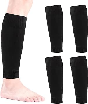 Football Sock Sleeves for Men - 2 Pairs for Adults, Pre-Cut Footless Socks, Fit Perfectly Over Shin Pads على Amazon.ae - متتبع الأسعار