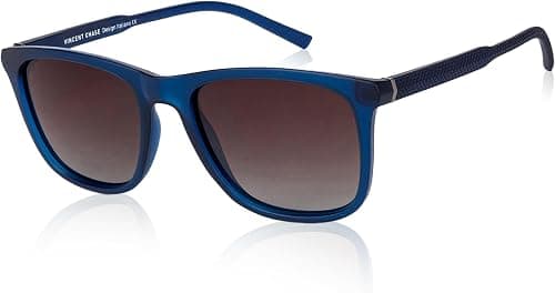 VINCENT CHASE EYEWEAR By Lenskart | Blue Brown Full Rim Square | MIRAGE | Branded Latest and Stylish Sunglasses | Polarized and 100% UV Protected (UV 400) | Men & Women | Large | VC S12643 on Amazon - Best Deal Finder