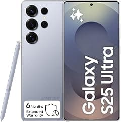 Samsung Galaxy S25 Ultra AI Phone, 256GB Storage, 12GB RAM, Titanium Silverblue, Android Smartphone, 200MP Camera, S Pen, Long Battery Life, 6 Month Extended Manufacturer Warranty (KSA Version) - متتبع أسعار Amazon.sa