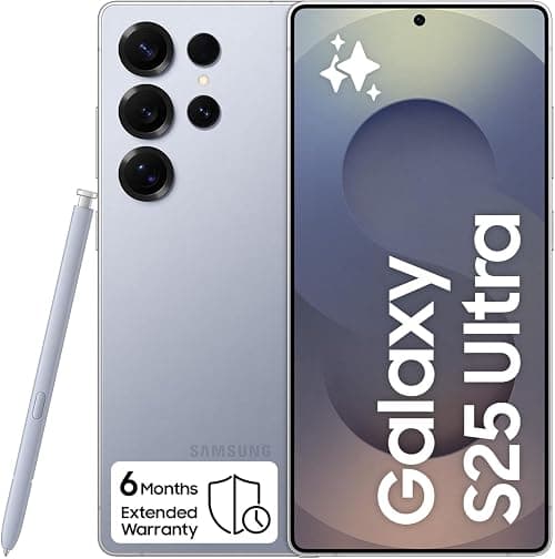 Samsung Galaxy S25 Ultra AI Phone, 256GB Storage, 12GB RAM, Titanium Silverblue, Android Smartphone, 200MP Camera, S Pen, Long Battery Life, 6 Month Extended Manufacturer Warranty (KSA Version) on Amazon.sa - Price Tracker
