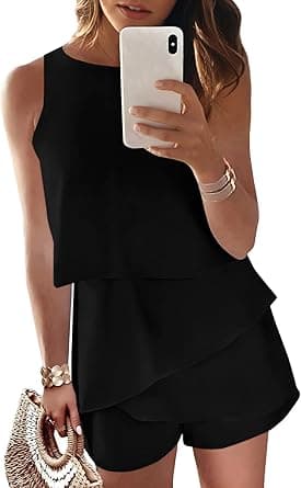 Dokotoo Womens Halter Neck Sleeveless Floral Print & Solid Rompers Jumpsuits on Amazon.ae - Price Tracker