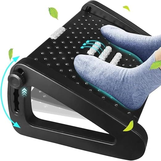 SLEEPHEAD® Ergonomic Office Foot Stool, Adjustable Height, Massage Surface, Black on Amazon.ae - Price Tracker