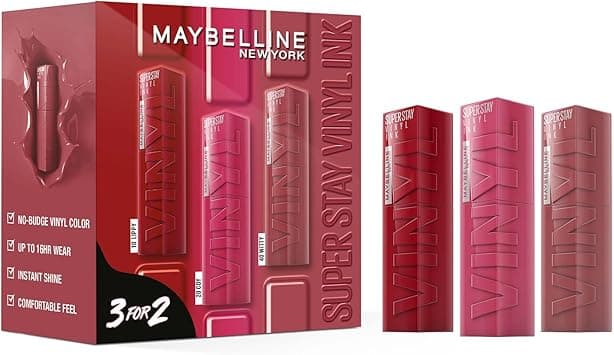 Maybelline New York - SuperStay Vinyl Ink Lipstick 3 PIECES SET (COY, LIPPY, WITTY) on Amazon.ae - Price Tracker