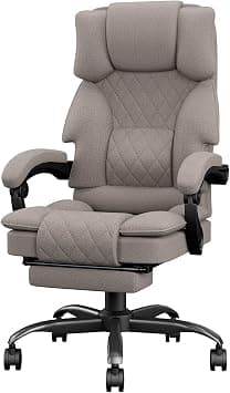 PZDO Computer Chair, Ergonomic Chair, Breathable Desk Chair for Adults, Big and Tall Office Chair with Footrest & Wide Seat, Executive Computer Chair for Home, Study, Gift, 400LBS, Light Brown on Amazon.ae - Price Tracker