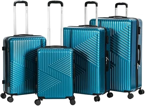 STARLIFE 4 Piece ABS Hard side Trolley Luggage Set Spinner Wheels with Number Lock TR38 Green - Amazon.ae Price Tracker