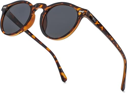 Vintage Polarized Sunglasses for Men Women Round Retro Classic Fashion Eyewear UV400 Protection Sun Glasses على Amazon.ae - متتبع الأسعار