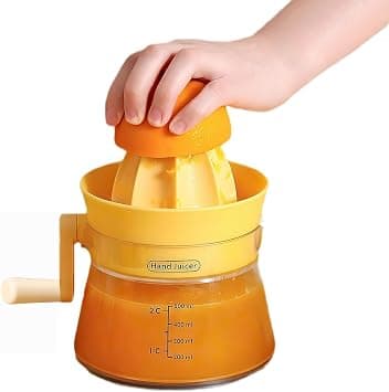 Manual Orange Juicer, Citrus Lemon Orange Squeezer, Handheld Manual Press Juice Squeezer with Capacity Marking, Hand Fruit Juicer with Handle and Pour Spout, Yellow on Amazon.ae - Price Tracker