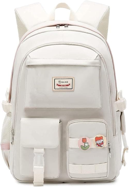 Black School Bags for Girls 14-16, Laptop Bag 15.6 inch Schoolbag College Backpacks Anti Theft Travel Daypack Casual Rucksack Large Bookbags on Amazon.ae - Price Tracker
