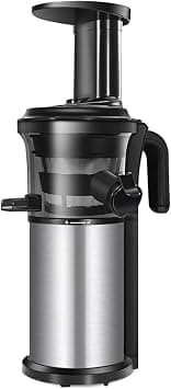 200W 40RPM Stainless Steel Masticating Slow Auger Juicer, 220V Fruit and Vegetable Juice Extractor Compact Cold Press Juicer Machine on Amazon.ae - Price Tracker