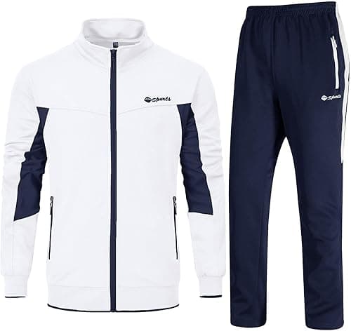 Rdruko Men's Tracksuit Athletic Full Zip Casual Sports Jogging Gym Sweatsuit on Amazon.ae - Price Tracker