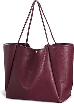 HOXIS Oversize Vegan Leather Tote Women Weekender Bag Shopper Handbag Travel Purse on Amazon.ae - Price Tracker