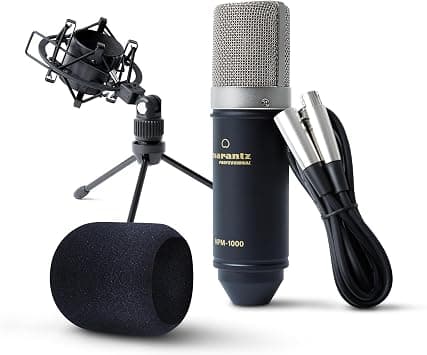 Marantz Professional MPM-1000 - Studio Recording XLR Condenser Microphone with Desktop Stand and Cable – for Podcast and Streaming Projects, Black on Amazon.ae - Price Tracker