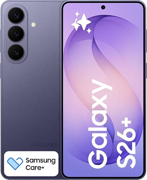 Samsung Galaxy S26+ Cobalt Violet, 512GB Storage, AI Phone, 12GB RAM, CustomizedAP, PhotoAssist, 50MPCamera, 4900mAhBattery, 1 Year Samsung Care+ Screen Damage (UAE Approved) على Amazon.ae - متتبع الأسعار