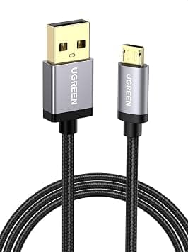 UGREEN Micro USB Cable 0.5M, 18W Fast Charger for Android/PS4/XBOX/Samsung | Wide compatible for Micro USB devices,Fast syncs and charge simultaneously,Everlasting Durability,Premium nylon braided على Amazon.ae - متتبع الأسعار